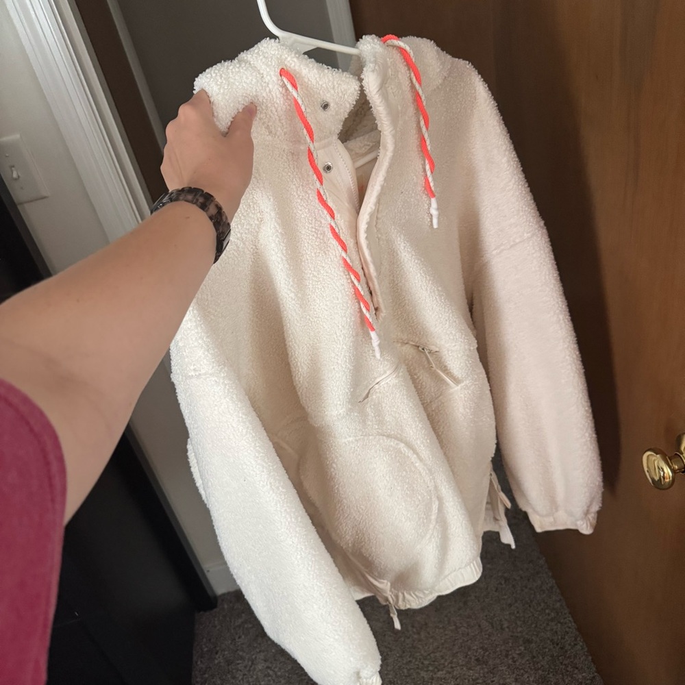 FP Movement by Free People Fuzzy Was She cream hoodie - Picture 4 of 9